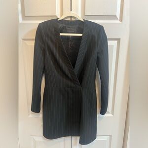 BCBGMaxazria Pinstripe Long Blazer Dress